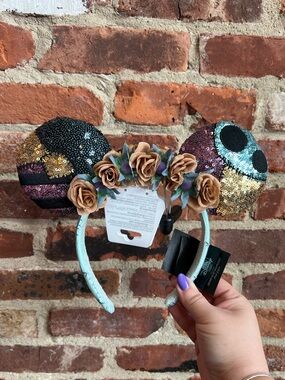 Disney Parks Nightmare Before Christmas Sally Sequin Flowers Floral Headband